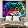 Custom Name Game Controller Print Tapestry, Backdrop, Easy Setup, Ideal for Bedroom, Office & Living Room, with Aesthetic Wall Hanging Decor.