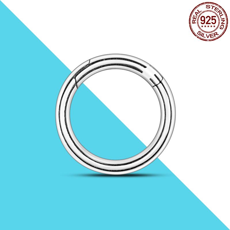 925 Silver Me Series Eye Medallion Pendant Charms for Bracelet Necklace DIY Link Earring Styling Two-ring Connector Jewelry