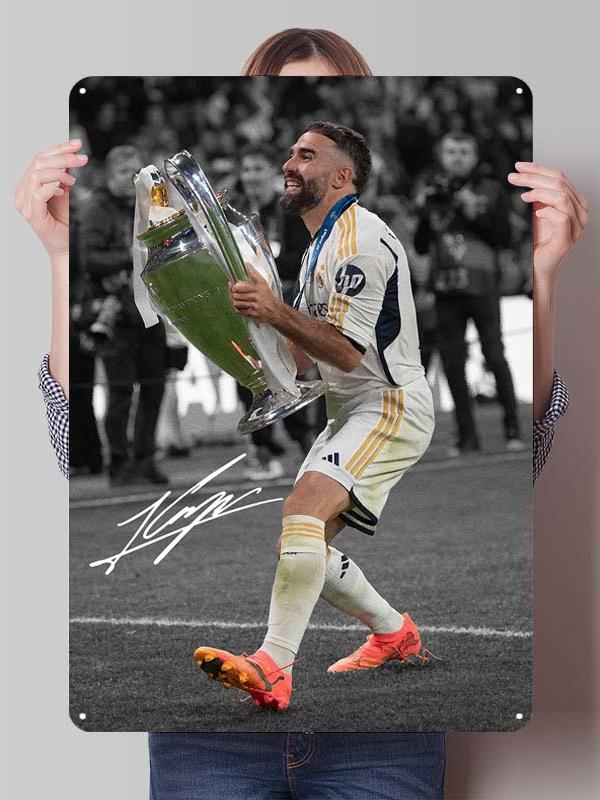 Dani Carvajal Metal Posters Customizable Sign Decor for Room Decoration Football Player Tin Signs for Home Wall Art Decoration