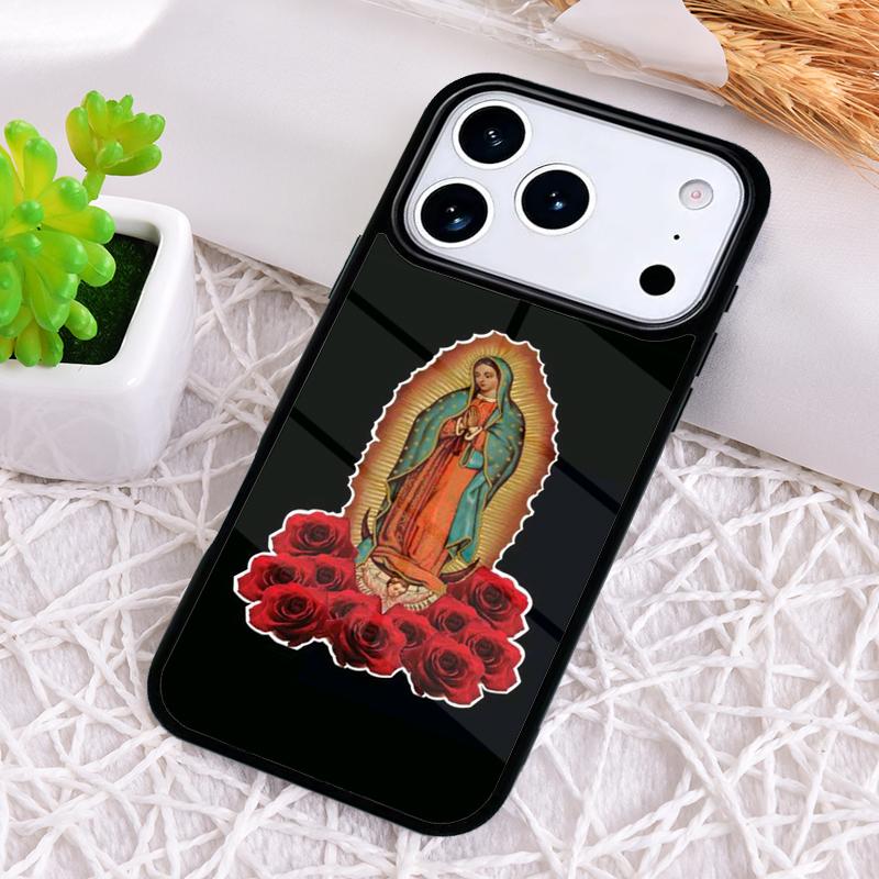 Virgen De Guadalupe Virgin Mary Shockproof Phone Case for iPhone 17 Air 16e 15 11 12 14 13 Pro Max Cover Coque