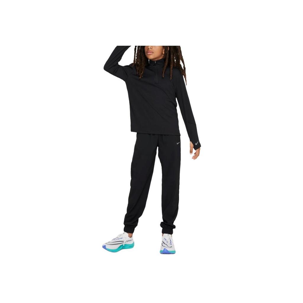 Nike Einfarbiger Langarm-Pullover für Kinder mit Stehkragen Kinder Oberteile Schwarz FN8375-010