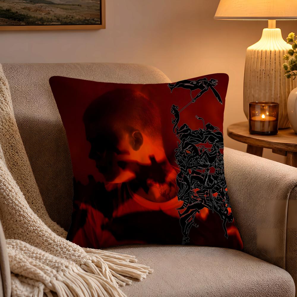 Rapper Singer Yung Lean Cushion Cover Soft Plush Cushion Cover Double Print And Invisible Zipper For Sofa Home Car Use 30x30cm