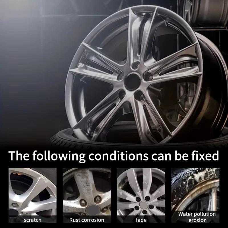 Car Wheel Hub Scratch Refurbishment Paste, Tire Rim Scratch Paint Repair Paste - Aluminum and Steel Rings Dent Restore Care