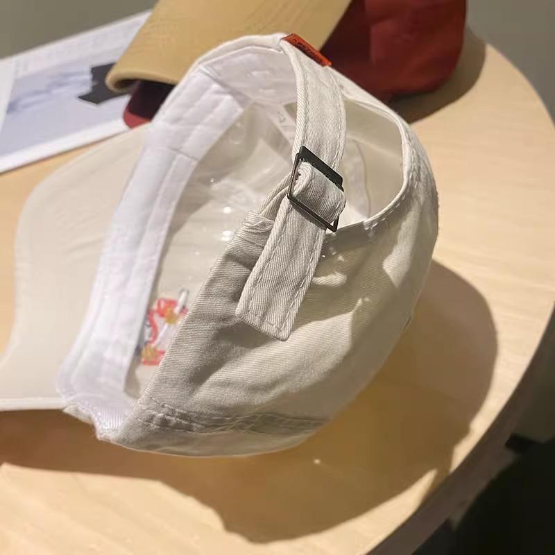 New Baseball Hat for Women Cartoon Bear Embroidered Soft Top Baseball Cap Spring and Summer Korean Version Sun Hat Student
