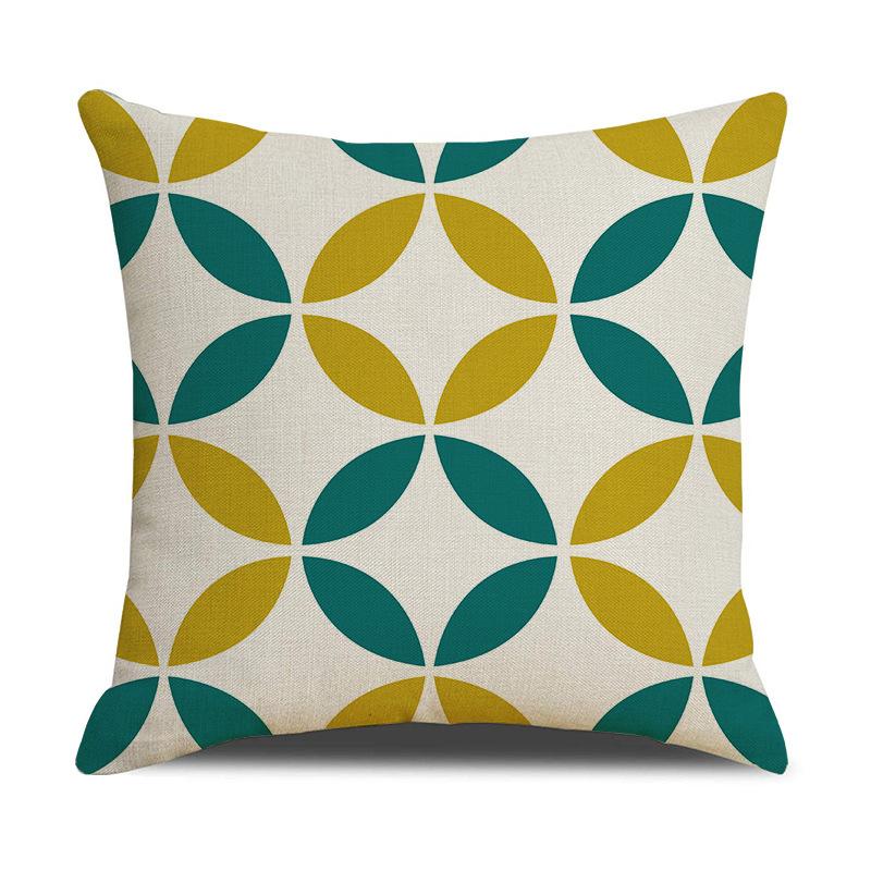 Throw Pillow Case Printed Polyester Lumbar Cushion Living Room Home Sofa Pillow Case