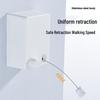 Retractable No-Drill Balcony Clothesline: Invisible Indoor/Bathroom Drying Rack with Steel Wire Rope.
