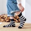Insulating Striped Sleep Socks (black) Winter Sleep Socks for Cold Hands and Feet