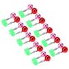 10 Pcs Fishing Rod Alarm Dual Alert Bells Fishing Bells Clips with 2 Holes of Different Sizes for Night Fishing