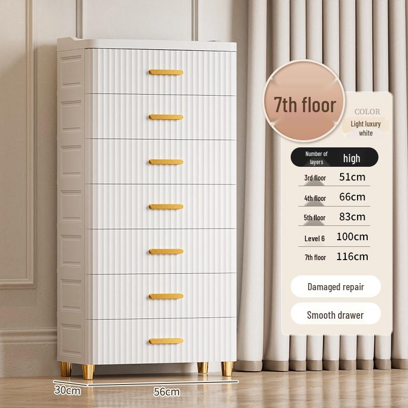 Multi-Layer Plastic Storage Cabinet for Living Room and Bedroom