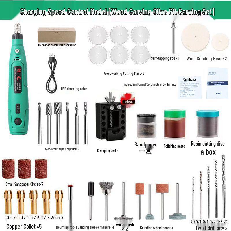 Mini Handheld Electric Grinder: Wood Carving, Jade Polishing, and Engraving Tool