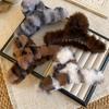 1pc Plush Leopard Print Claw Clip, Exquisite Rear Scalp Hairdressing Shark Clip, Large Size Hairip for Thick Hair.