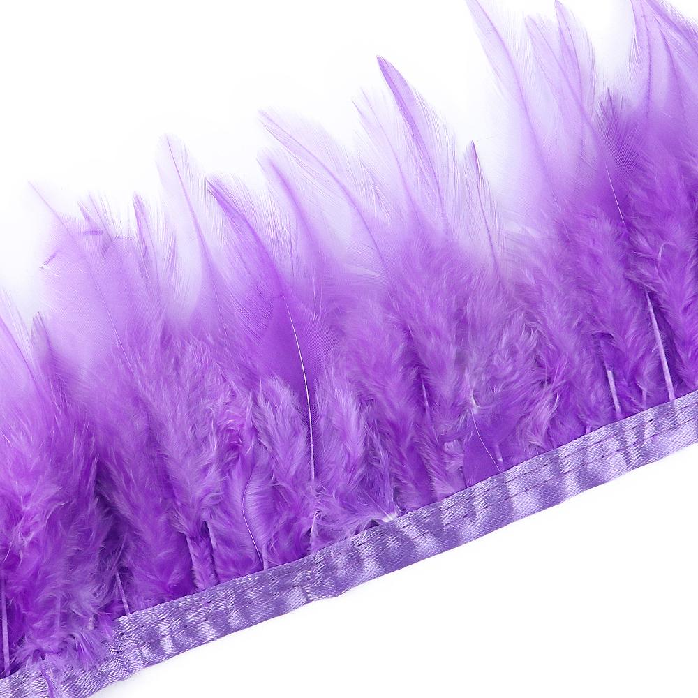 10Meter Black Saddle Rooster Hackle Feather Trim 10-15cm Cock Fringe Halloween Cosplay Dress Decor Pheasant Plume Selvage Crafts