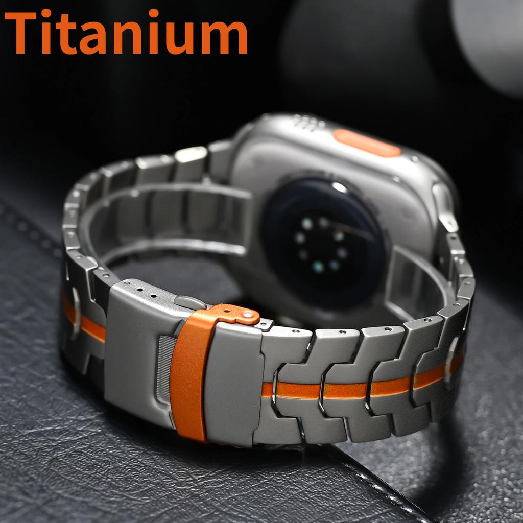 Titanium Strap For Apple Watch Ultra 3 2 49mm Band Series 11 10 46mm 42mm Luxury Metal Bracelet iWatch 9 8 7 6 SE 45mm 44mm 41mm