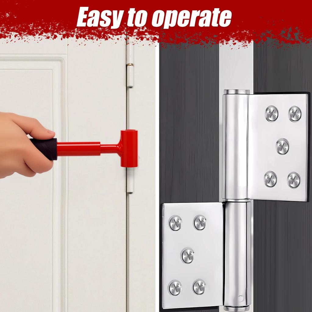 Door Hinge Adjustment Tool Metal 4 In 1 Hinge Adjustment Wrench Door and Cabinet Alignment Tool Sturdy Hinge Gap Adjustment Tool