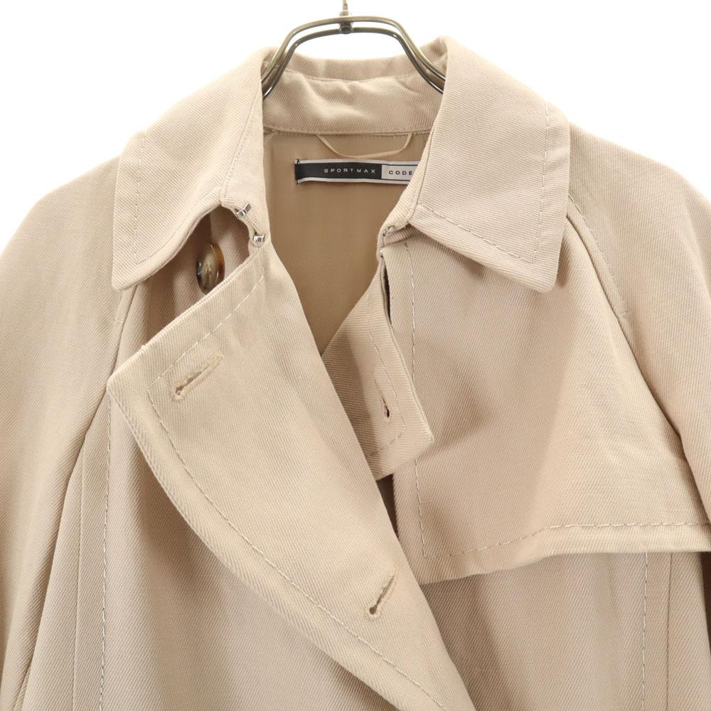 Sportmax Linen Blend Trench Coat 36 Beige CODE Women Used