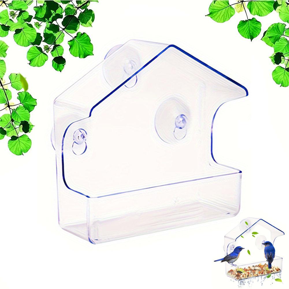 

1PC Bird Feeder with Transparent Window and External Bird Feeder with Suction Cup Suitable for Outdoor Garden Use