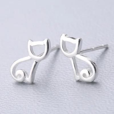 100% 925 Massiv Echtsilber Piercing Herz Krone Liebe Biene Ohrstecker Für Frauen Mädchen Brincos pendientes Brincos