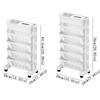 5/6 Layers Bookshelf On Wheels Large Capacity Book Storage Rack Movable Book Shelf  Student Use