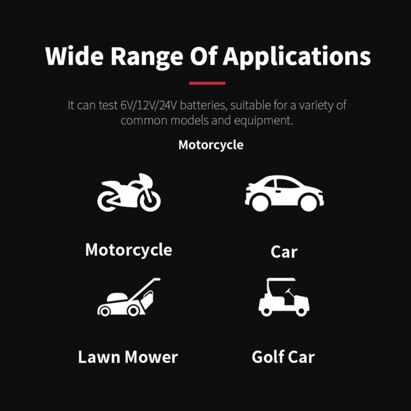 24V 6V 12V Battery Tester BM550 Test Analyzer Diagnostic Tool Detector Accessories Fit for Car Motorcycles Truck Trailer