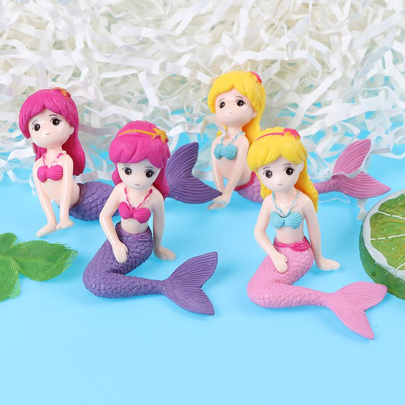 4Pcs Dollhouse Mermaid Figurines Ornament Micro Landscape Toy Cake Fairy Dec^`CA 4Pcs Dollhouse Mermaid Figurines Ornament Micro Landscape Toy Cake Fairy Dec^`CA