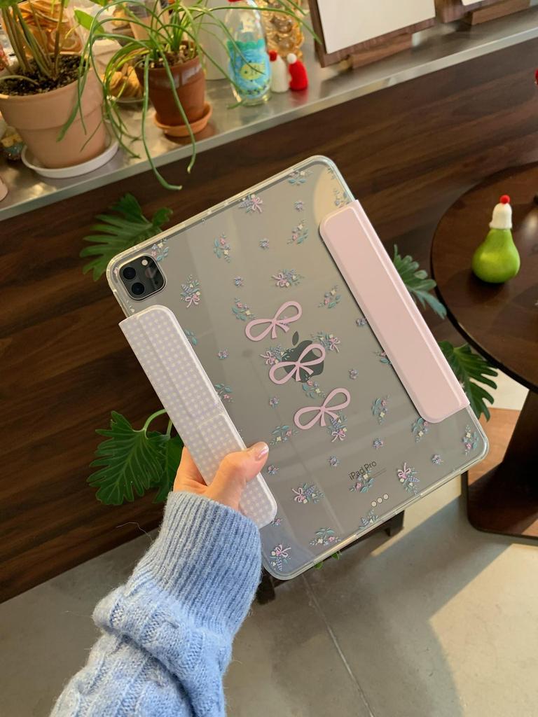 Floral Print iPad Pro 2021 / iPad Mini 6 Case with Three Bows