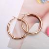 Charms 5cm Diameter Hoop Earrings 925 Sterling Silver for Woman Fine Fashion Party 18K Gold Earrings Jewelry Christmas Gifts