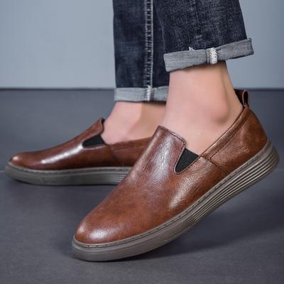 Mode Hohe Qualität Männlich Bequeme Ballerinas Neue Herren Freizeit Büro Schuhe Echtes Leder Herren Mode Slipper Einfache Herren Slipper