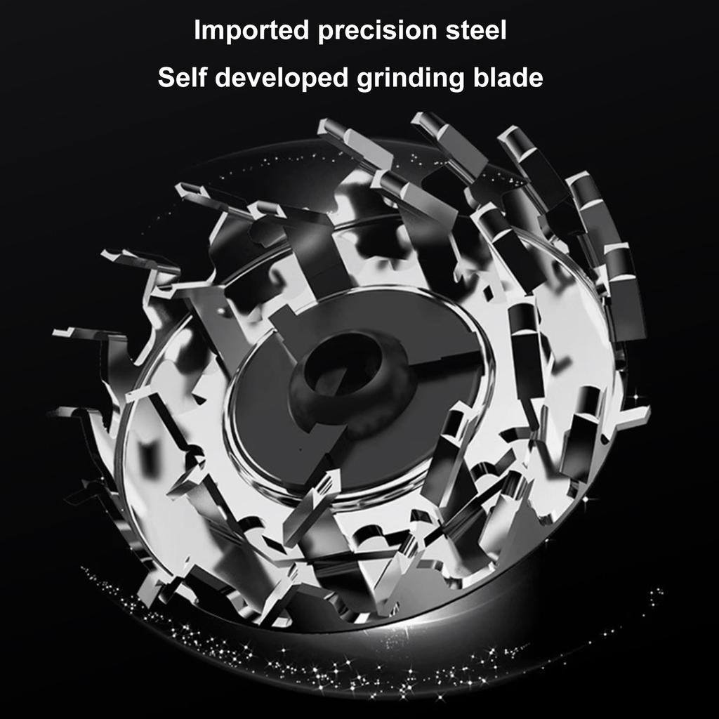 Portable Electric Shaver Men s Razor Double Blade Beard Trimmer Dual Ring Floating Blade Net Self sharpening Stainless