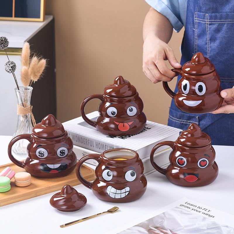 Cute Poop Mug Funny Ceramic Parody Poop Cup Personality Bizarre Poop Cup Birthday Gift