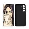 Fashion Girls For Samsung Galaxy S25 S24 S23 Ultra S22 S21 Plus S20 Black Soft Silicone Protective Case