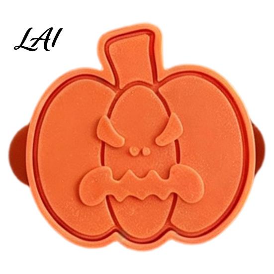 Family Baking Activities Halloween Mini Pie Mold Cat/Pumpkin/Ghost Shape Reusable Embossed Plastic Dough Stamps Hand Mold for Home Kitchen