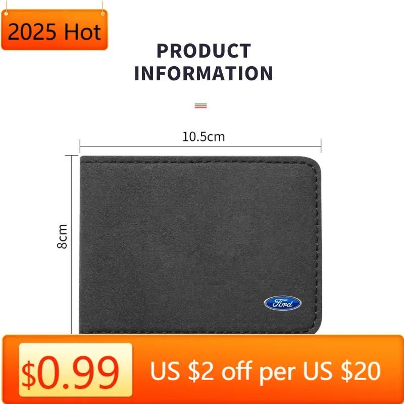 Car Sticker 2025 Hot For Ford New Car Driver License Bag Wallet ID Card Credit Card Bag For Ford Focus 2 MK2 3 4 ST Mondeo Festi