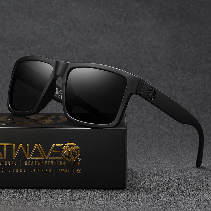 

Heat Wave Riding Square Polarized Men And Women High Quality Real Film Outdoor Sports Sunglasses no glasses case