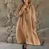 Women's Fashion Casual Bohemian Long-sleeved Pocket Dress Long Skirt