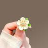 Gardenia Flower Anti-glare Brooch for Women High-end Pin Anti-glare Clasp High-end Clothing Corsage