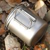 750ml Camping Coffee Cup with Press Plate Titanium Coffee Maker French Press Pot with Lid Outdoor Cookwarer for