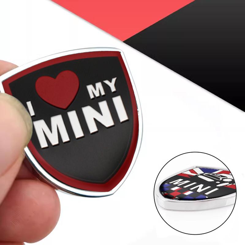 1/2Pcs 3D Metal Car Styling Shield Stickers Trunk Exterior Auto Decals Accessories For MINI Cooper JCW WORKS R55 R56 F55 F56 R57
