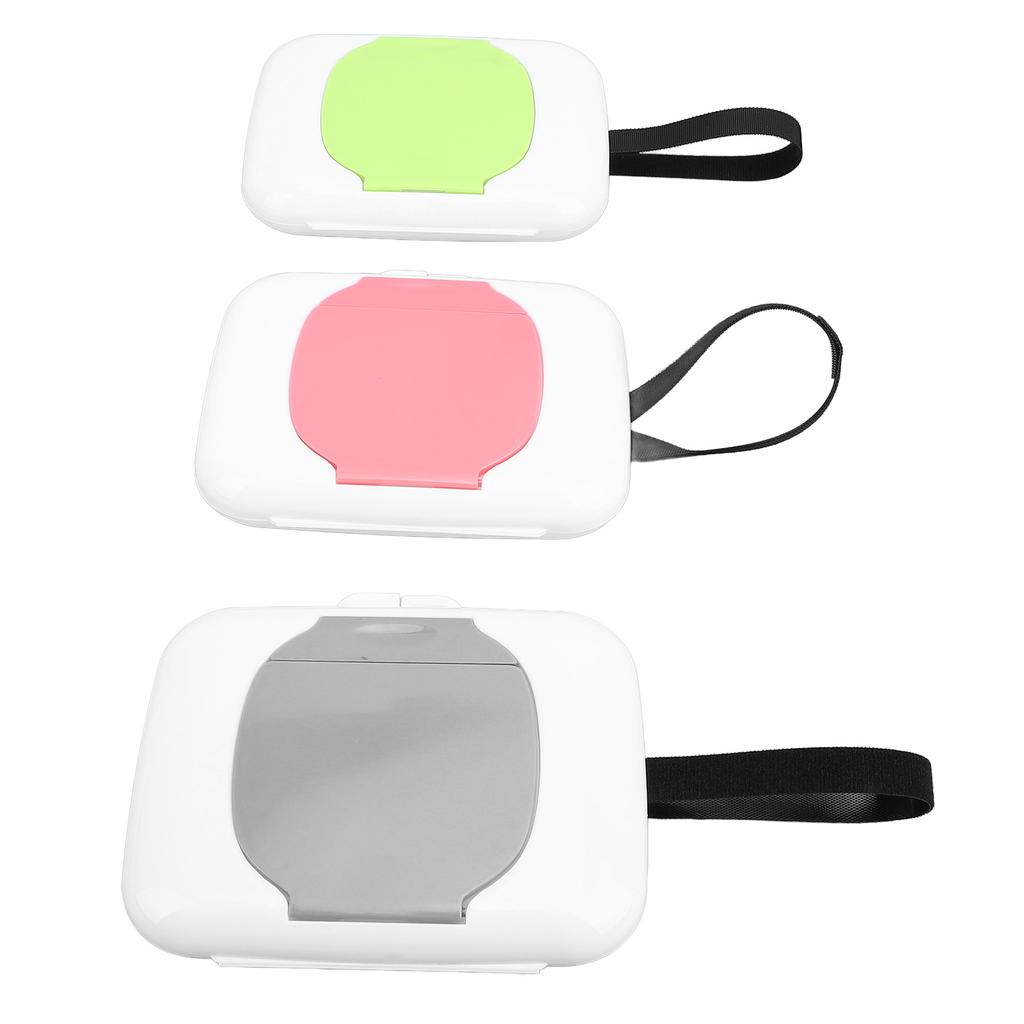 3 Stück Babyfeuchttuchspender Wiederverwendbar Nachfüllbar Tragbar Feuchttuchhalter Etui mit Klettverschluss