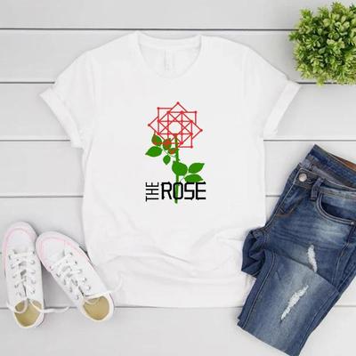 The Rose Kpop T-Shirt Back To Me Shirt The Rose Korean Group Tee Women Graphic T Shirts Short Sleeve Streetwear Top Gift for Fan