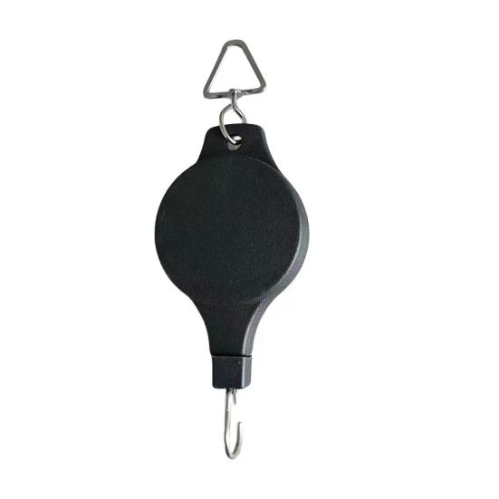

Retractable Plant Hanger Adjustable Plant Pulley Heavy Duty Plant Pot Hanger for Garden Patio Balcony Planters Bird Feeders Indoor Outdoor чёрный