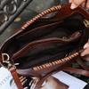 Top layer tree paste vegetable tanned cowhide women's portable shoulder messenger bag handmade retro literary leather women's bag
