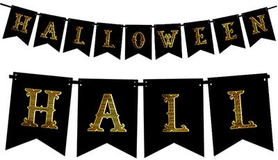 Baner Halloween, Czarny, 20X175Cm, 1 Szt.