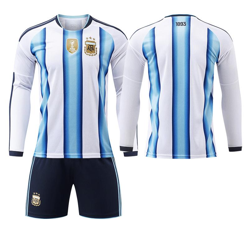 2026 Argentina home long-sleeved football jersey No. 10, set autumn 21 Dybala children s jersey 24 Enzo 20#