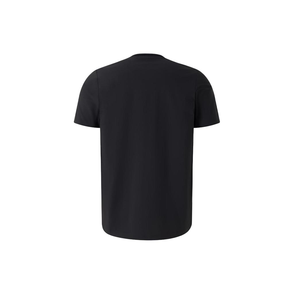 Adidas Letter Print Ribbed Crew Neck Pullover Casual Sports Tee v1 Men Tops Black Dark-Grey JD5748