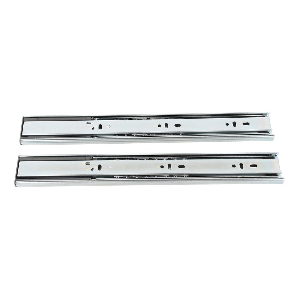 14in Side Mount Drawer Slides Quiet Smooth Double Spring Buffer Cold Rolled Steel Side Hanging