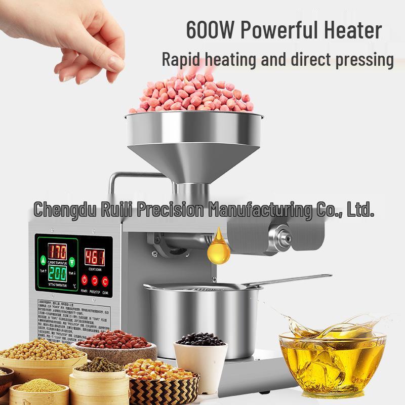 

Stainless Steel Automatic Oil Press Machine for Hot & Cold Pressing of Sesame, Sunflower, and Peanut Oil B08S белый