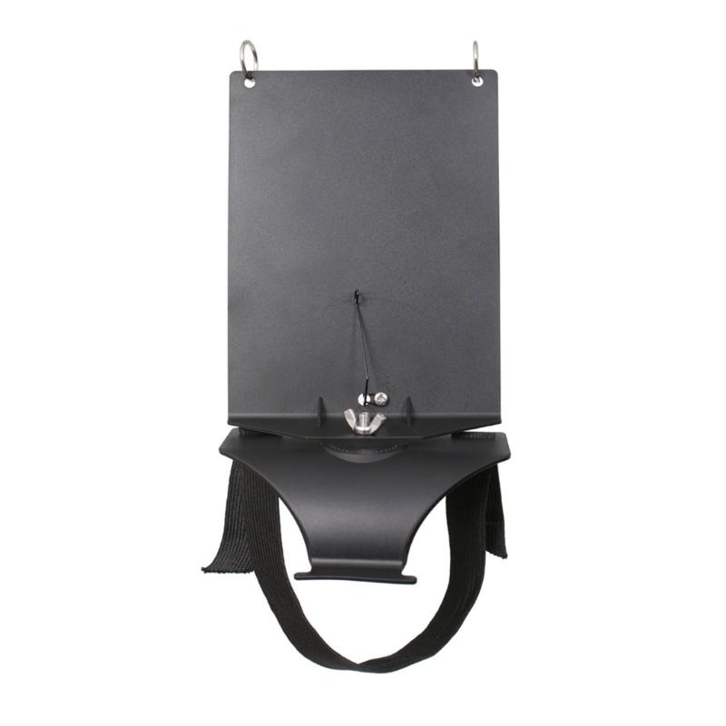 Black Arm Mounted Music Holder, Flute Lyre, Adjustable Forearm Sheet Folder with 5 Sleeves and ABS Panel for Band Use, Reading Support, and Practice