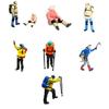 Artistic 1/87 Tiny Hiking Backpackers Resin Figurine Climbing Model For Creative Dioramas Builder And Collector