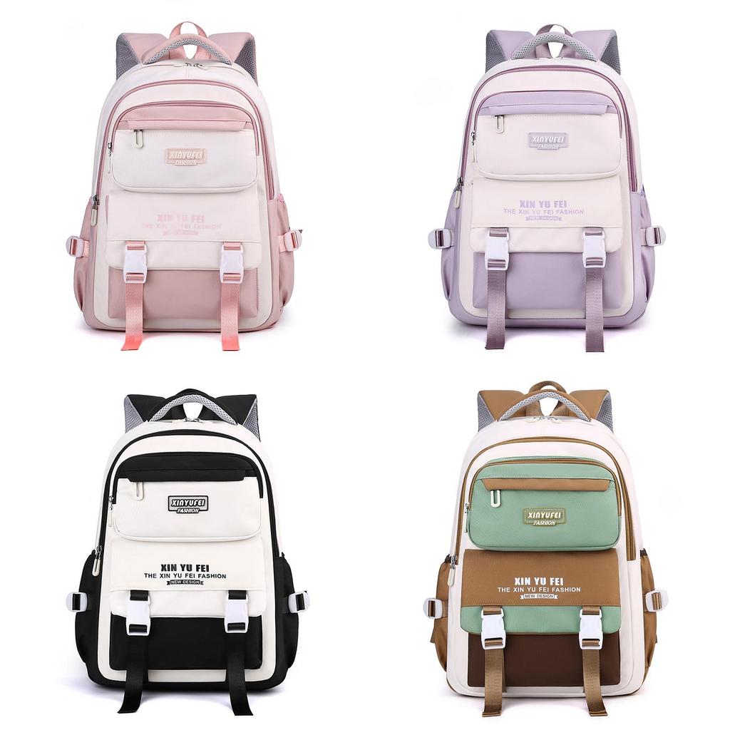 Versatile Casual Dual Color Backpack For Outdoor Travel Suitable For Boys And Girls