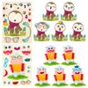 6 Photos/pack of Cute Cartoon Animal Face Swap DIY Puzzle Stickers for Children's Early Education Thinking Training Stickers